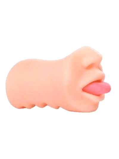 MASTURBADOR CON LENGUA Y BOCA DE SILICONA