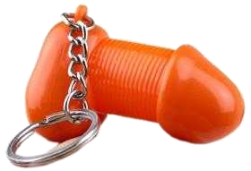 LLAVERO CON FORMA DE PENE EN RESORTE