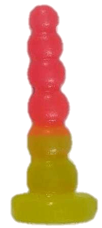 PLUG ANAL CON BOLITAS DE SILICON BICOLOR