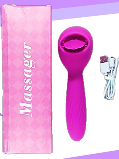 VIBRADOR Y ESTIMULADOR CON LENGUITA DE SILICON