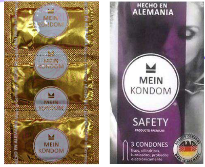 CONDON MEIN KONDOM CONDÓN LISO DE LÁTEX CILINDROS LUBRICADOS