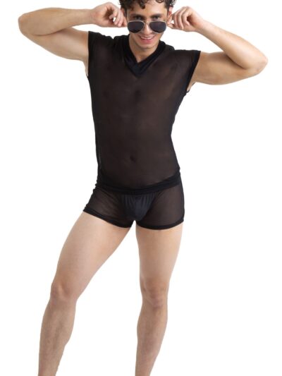“Francisco: Elegancia en negro ⚫️🕴️ Modelo Cota01: Transparente y sofisticado 🩲✨”
