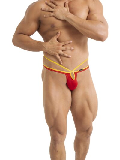 “Tanga Moderna para Hombre en Rojo y Amarillo TA81 by Alberto 🔴💛🩲”