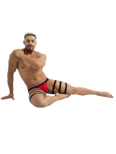 “Tanga en Forma de Suspensorio con Tirantes en las Piernas TA97 by Alberto 🔄🦵🩲”
