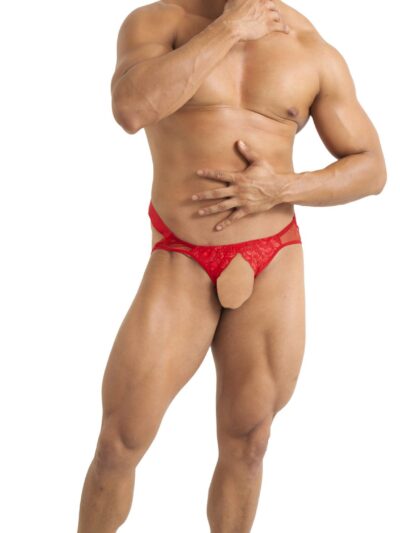 “Tanga de Hombre en Rojo con Múltiples Aberturas TA87 by Alberto 🔴🔓🩲”
